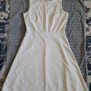 White House Black Market Cream Sleeveless Mini Dress
